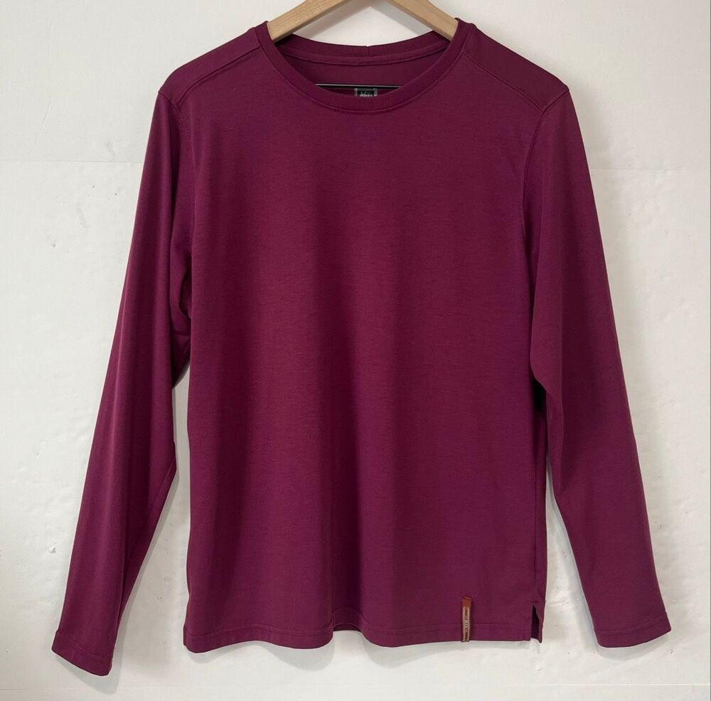 REI Long Sleeve Burgundy Top   Size XL